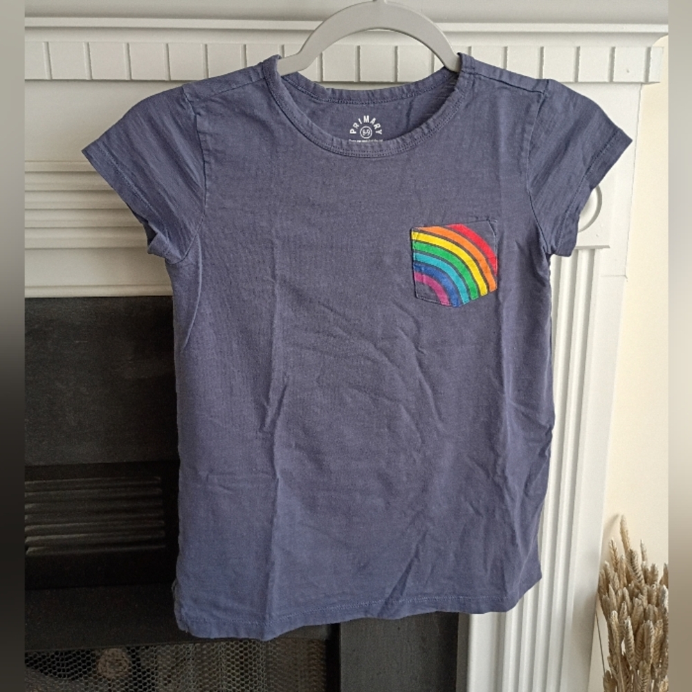 Primary 8-9 Faded Navy/Rainbow Pocket Legging Tee